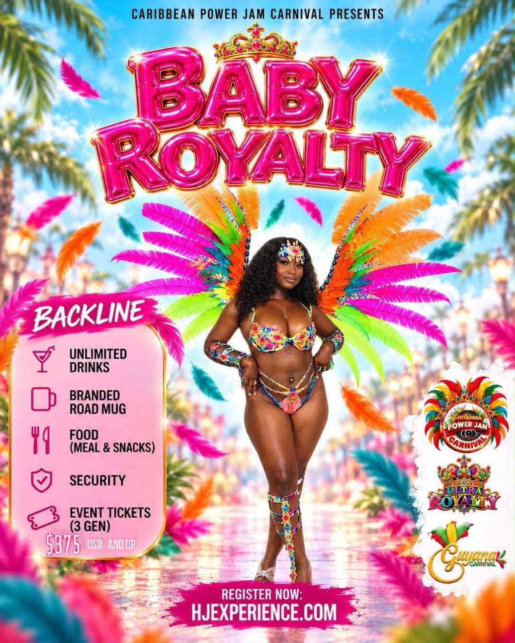 Baby Royalty Backline costume presented by Caribbean Power Jam Carnival