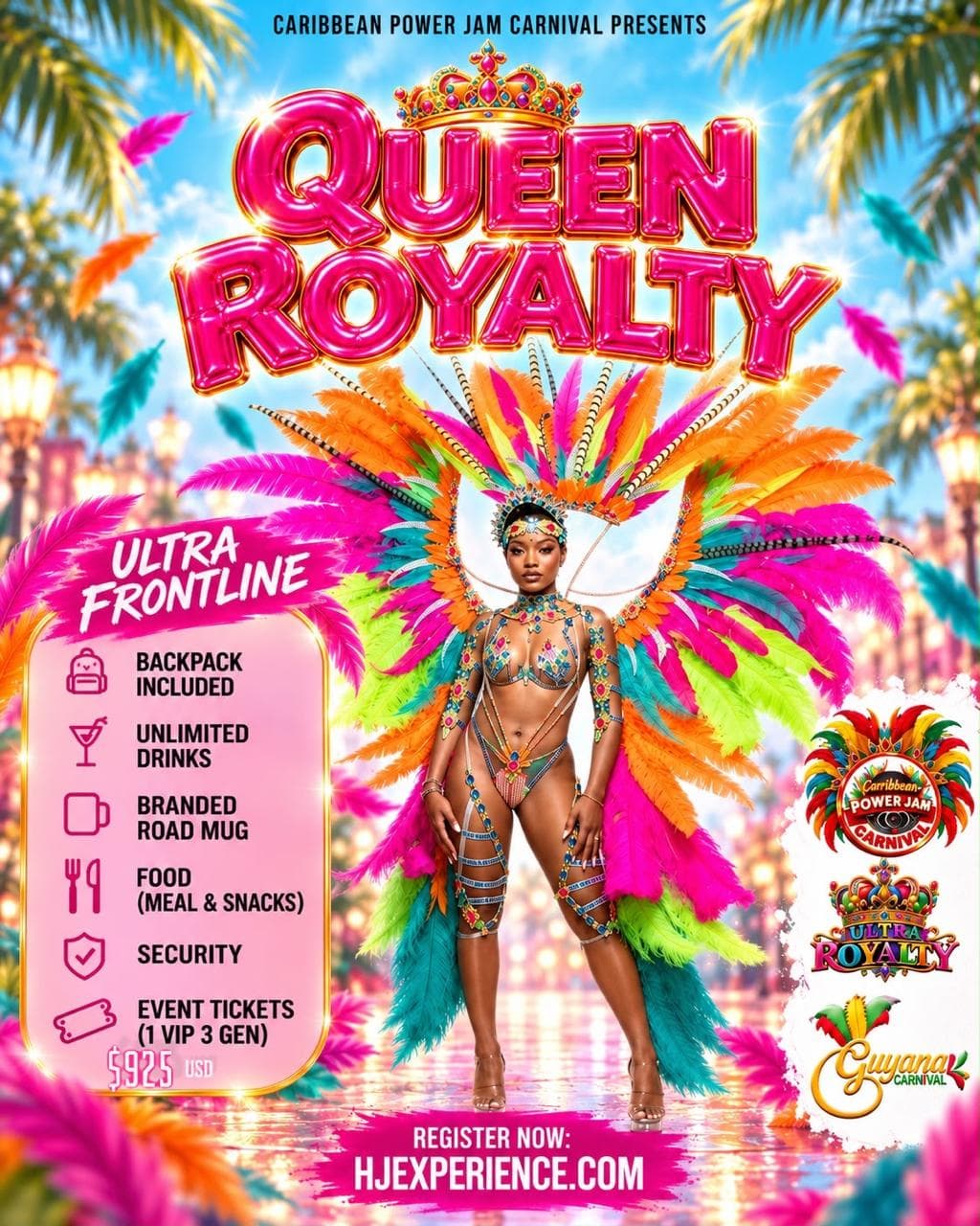 Queen Royalty Ultra Frontline costume presented by Caribbean Power Jam Carnival