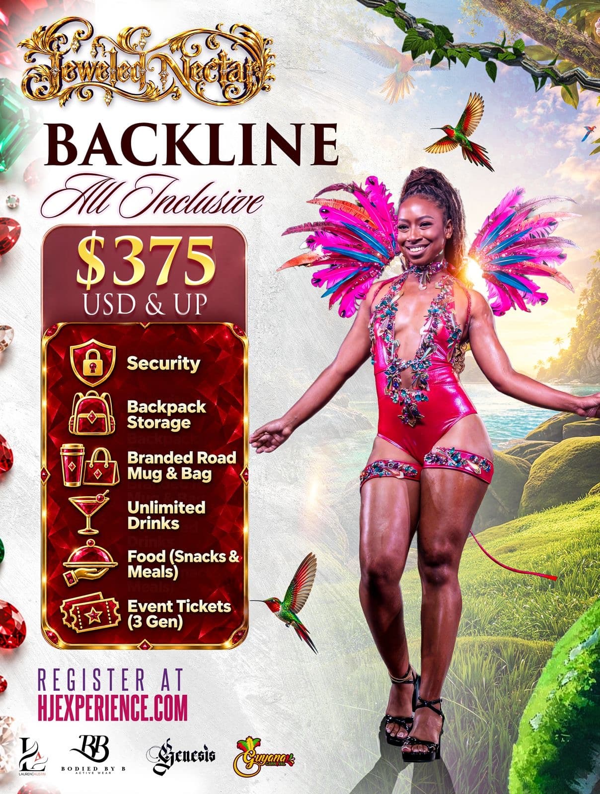 Jeweled Nectar Backline promotional poster