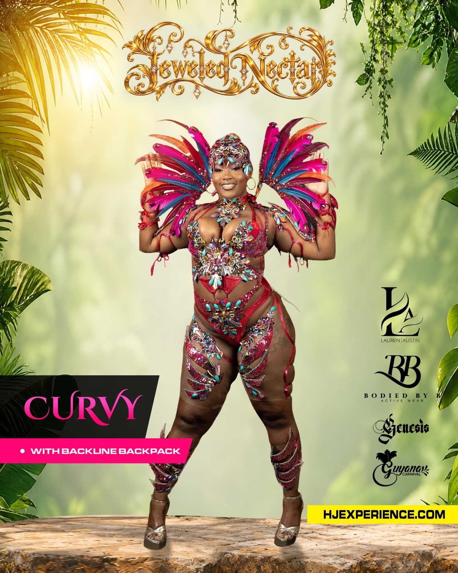 Jeweled Nectar Curvy with backline backpack